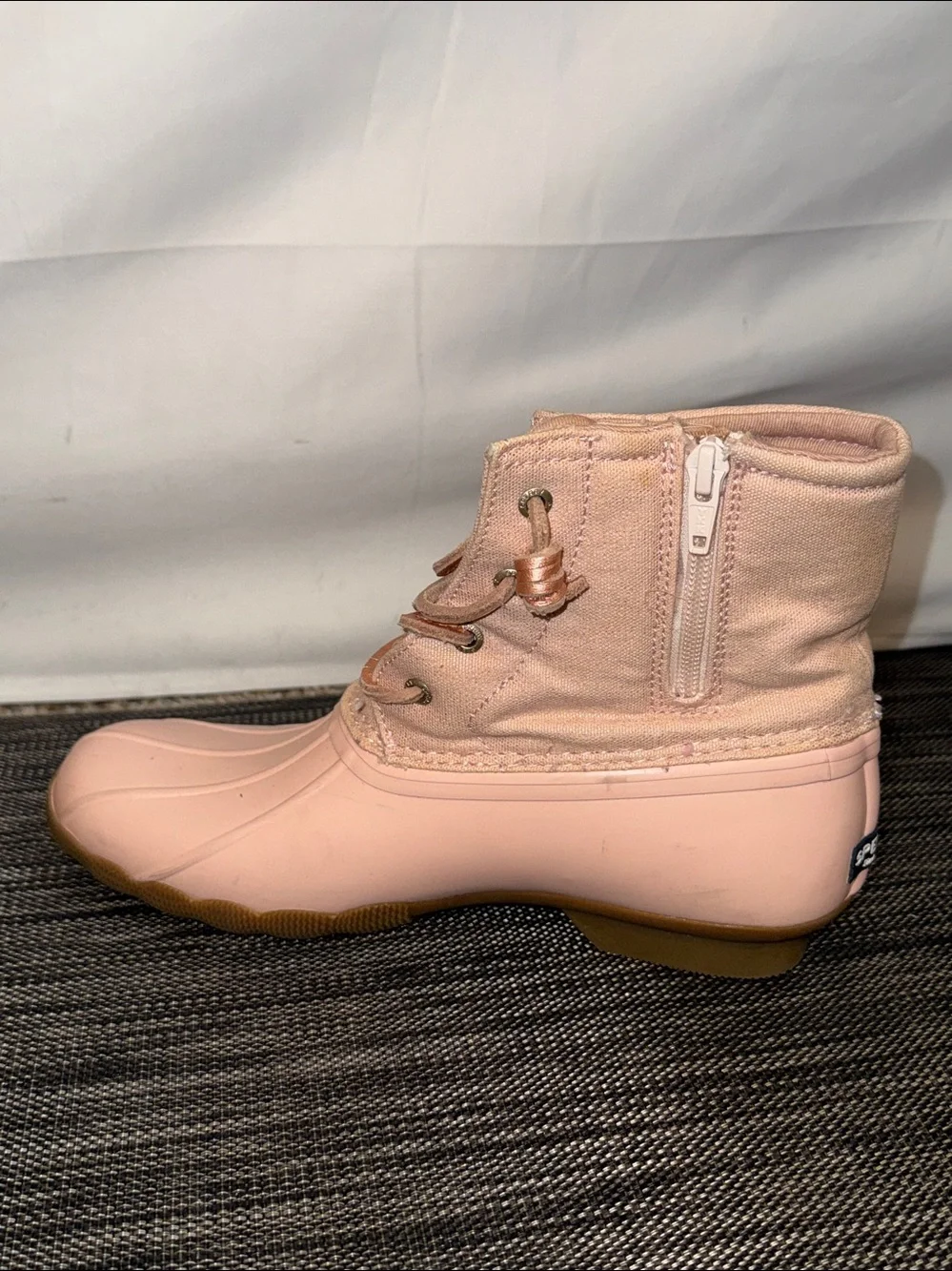 SPERRY SALTWATER BOOTS BLUSH PINK